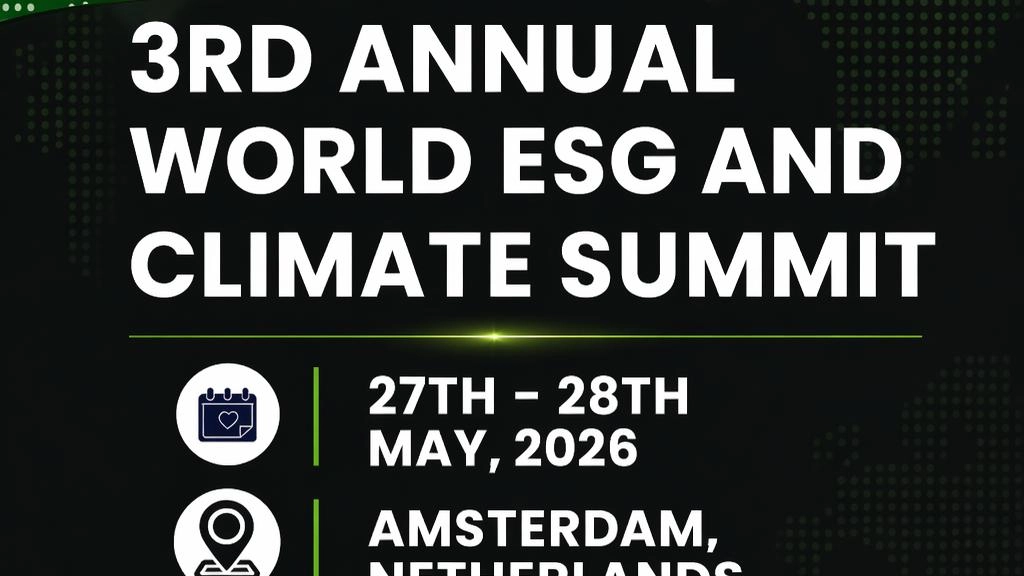 3rd Annual World ESG and Climate Summit