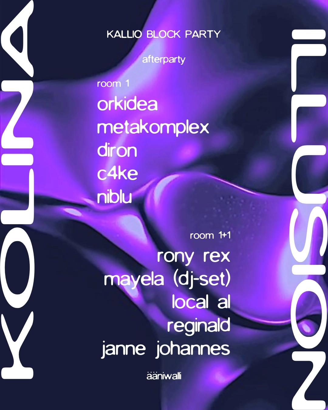 Kallio Block Party Afterparty: Kolina X Illusion