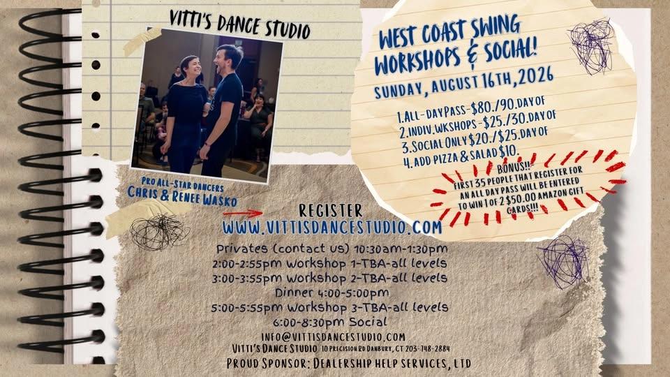 West Coast Swing Workshops & Social