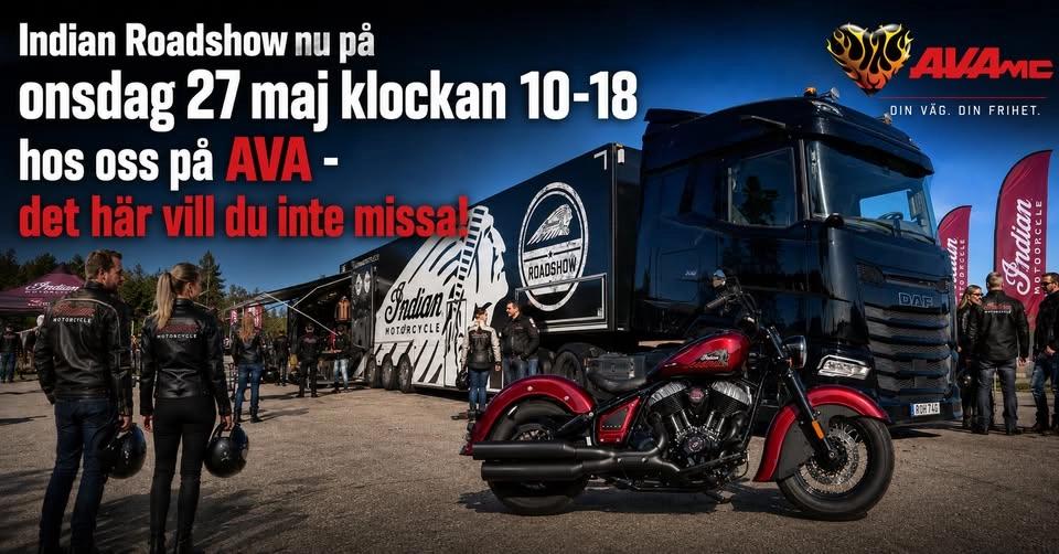 Indian Roadshow hos AVA MC 27 maj klockan 10-18 med 2026 års nyheter i bagaget - kom förbi vet ja!