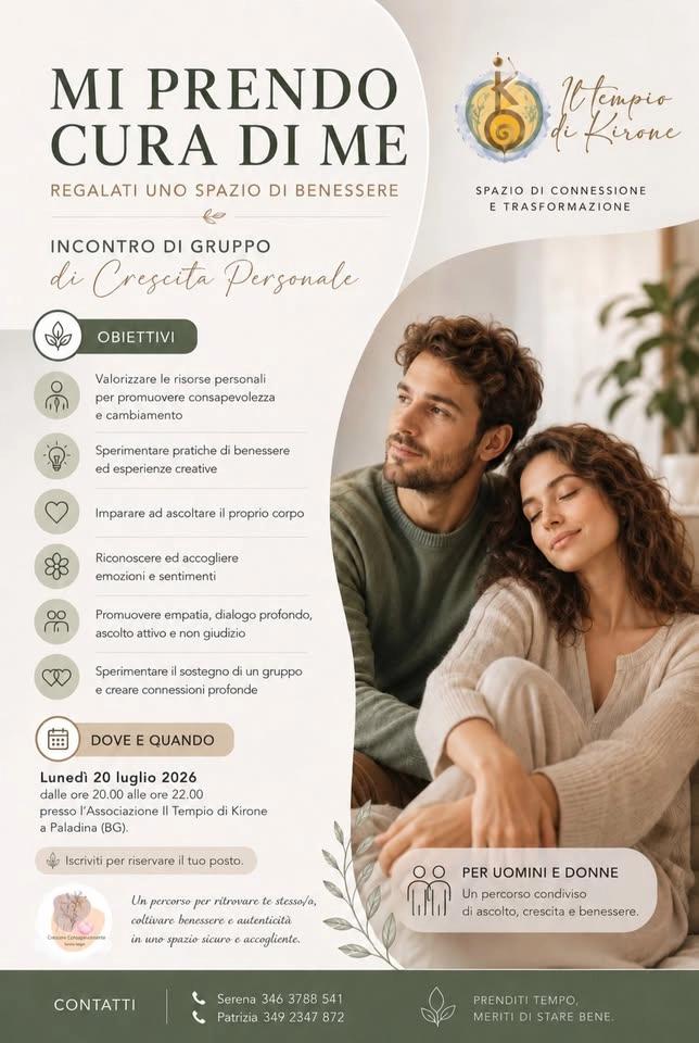 MI PRENDO CURA DI ME - Incontro di Crescita Personale