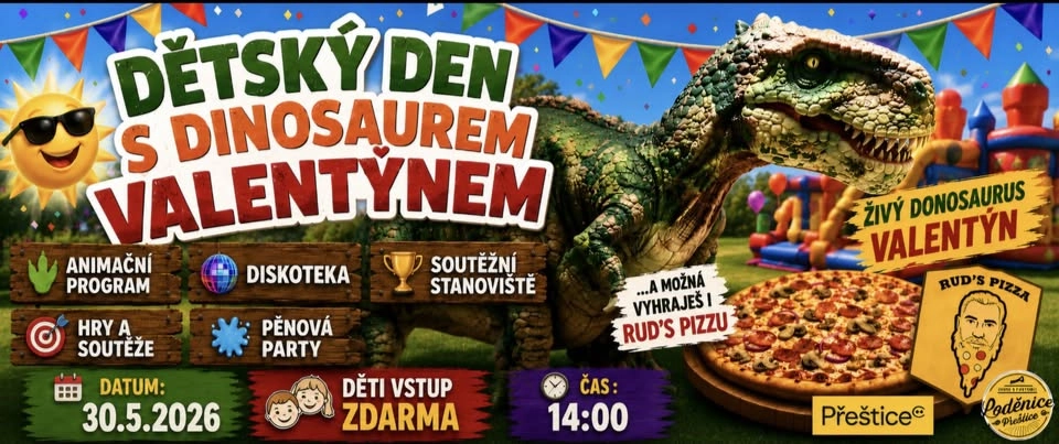 DĚTSKÝ DEN S DINOSAUREM VALENTÝNEM 🦖