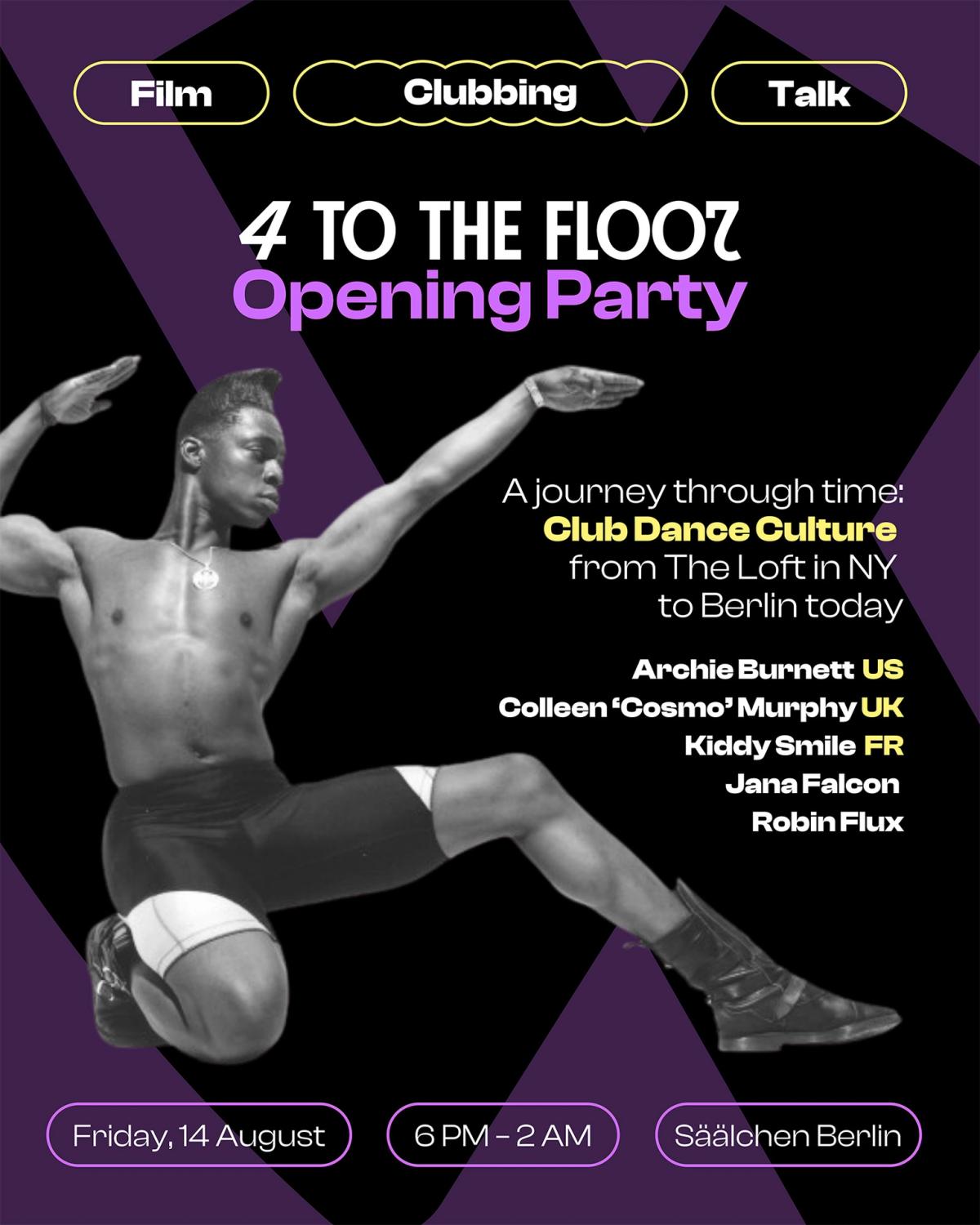 4 To The Floor: Film, Talk & Clubbing w/ Archie Burnett, Colleen 'Cosmo' Murphy & Kiddy Smile