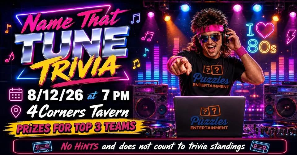 Puzzles' Name That Tune Trivia @ 4Corners Tavern