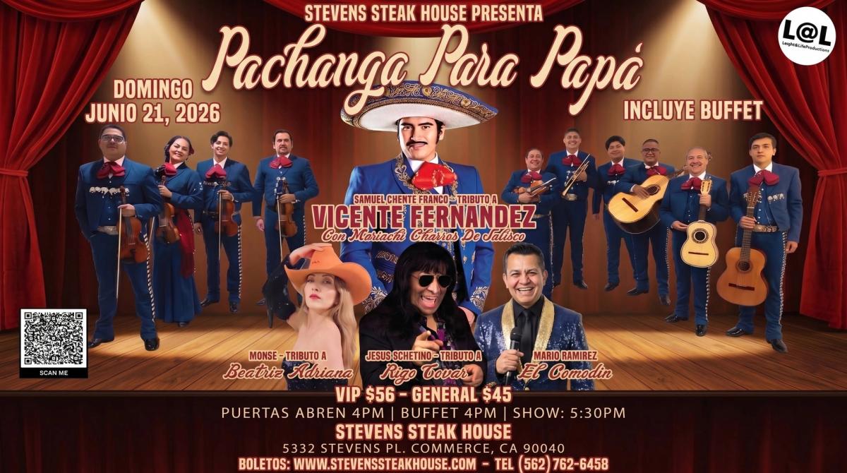 Pachanga Para Papå Concierto con Buffet Domingo Junio 21, 2026