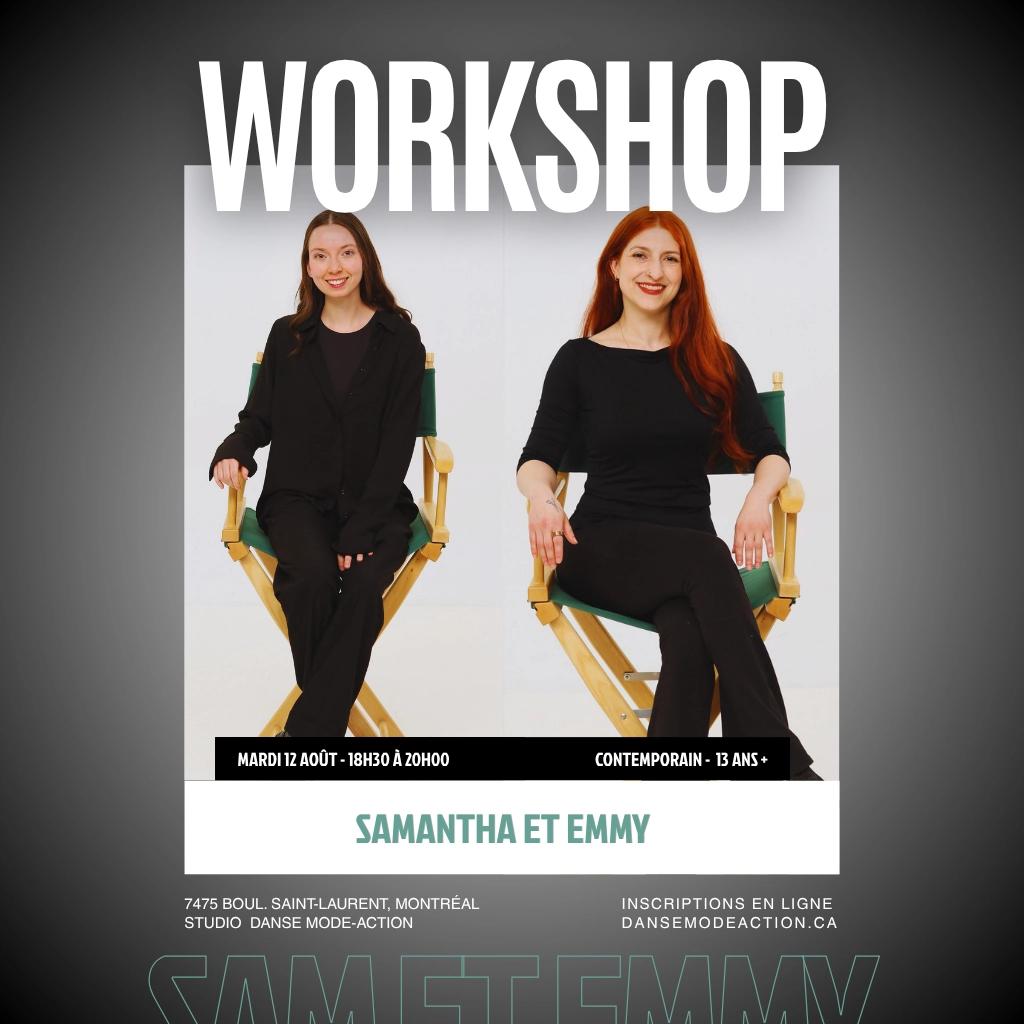 Samantha et Emmy - Workshop Contemporain - 13 ans +