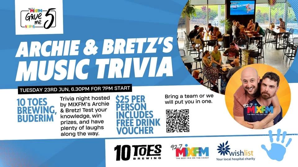 Archie & Bretz's Music Trivia for Give Me 5 🖐🏻