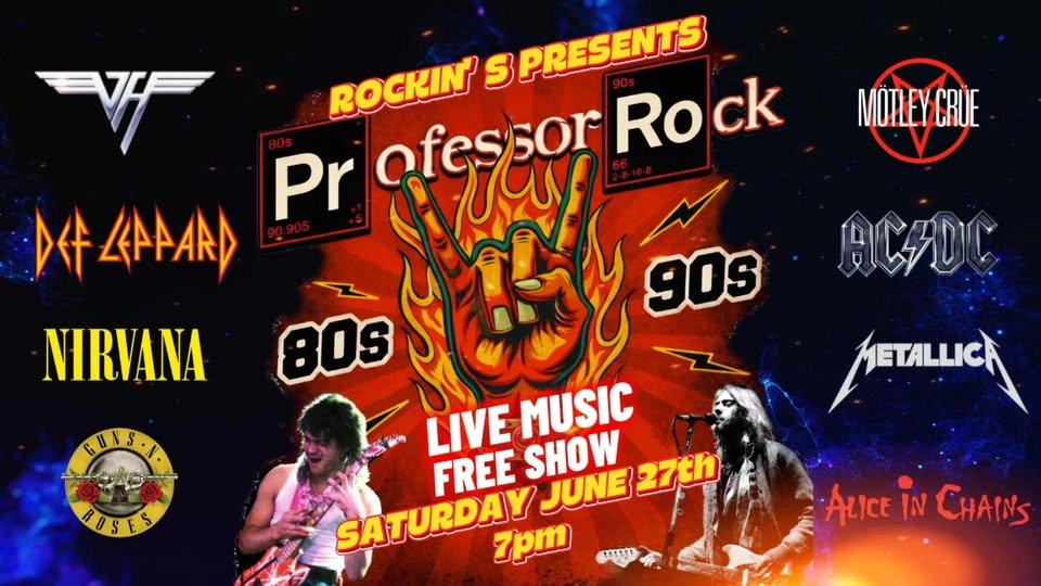 FREE SHOW - 80s VS 90s ROCK LEGENDS | ROCKIN' S - GRAND PRARIE | PROFESSOR ROCK BAND