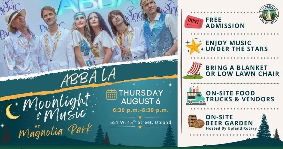 City Of Upland Moonlight & Music At Magnolia Park: ABBA LA