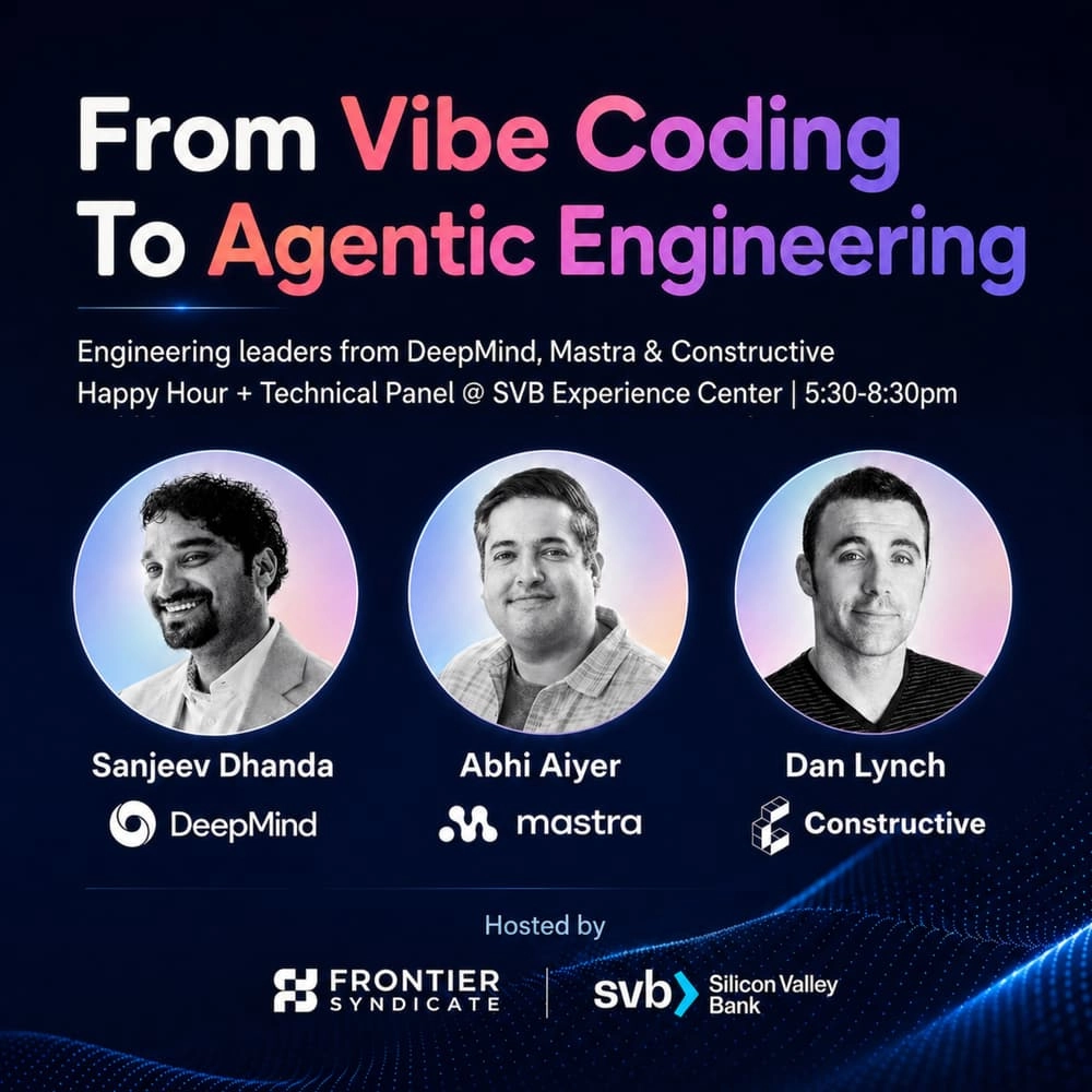 From Vibe Coding to Agentic Engineering | DeepMind, Mastra, Constructive (Happy Hour + Panel)