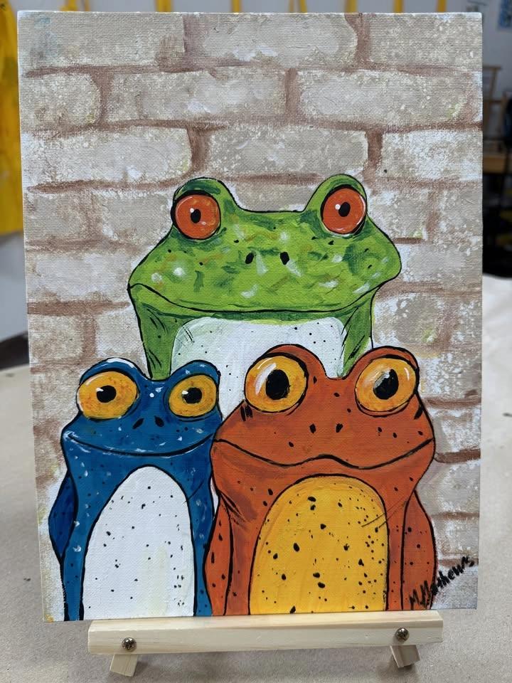 Three Frogs Acrylic Painting Workshop