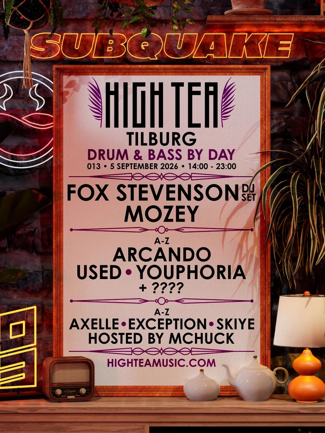 HIGH TEA Tilburg x SUBQUAKE