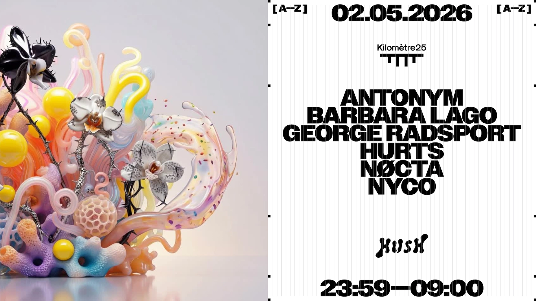 HUSH: Antonym, BARBARA LAGO, GEORGE RADSPORT & MORE