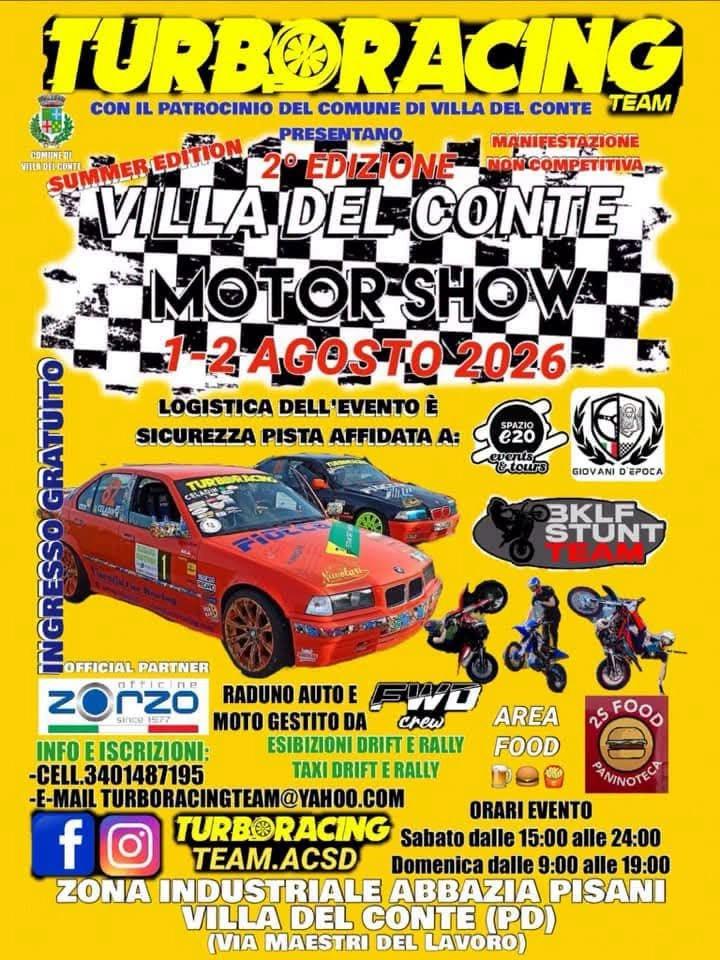 2° VILLA DEL CONTE MOTOR SHOW SUMMER EDITION 1-2 AGOSTO 2026