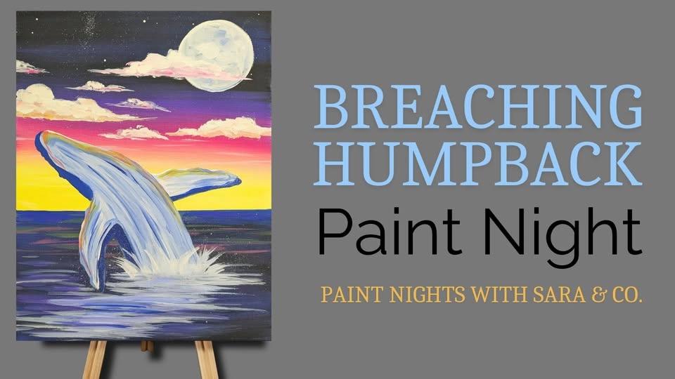 Breaching Humpback Paint Night