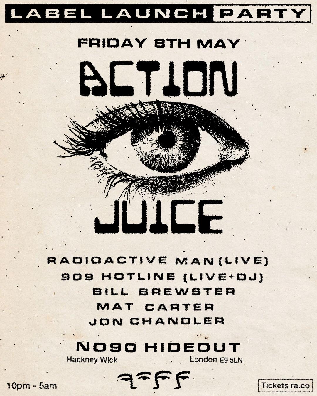 Action Juice 001: Radioactive Man, Bill Brewster, 909 Hotline, Mat Carter, Jon Chandler