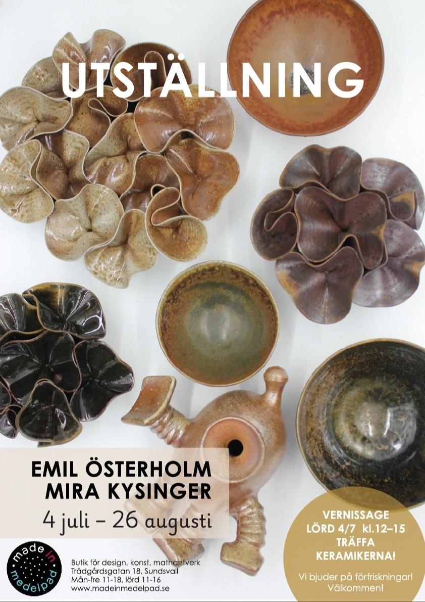 Utställning Emil Österholm & Mira Kysinger, keramik