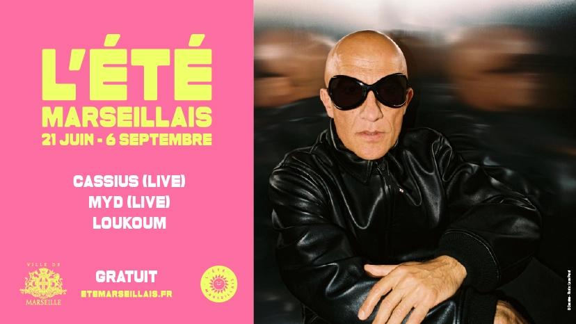 ☀️ Cassius (live) , Myd (live) et Loukoum (djset) sur la scène sur l’eau