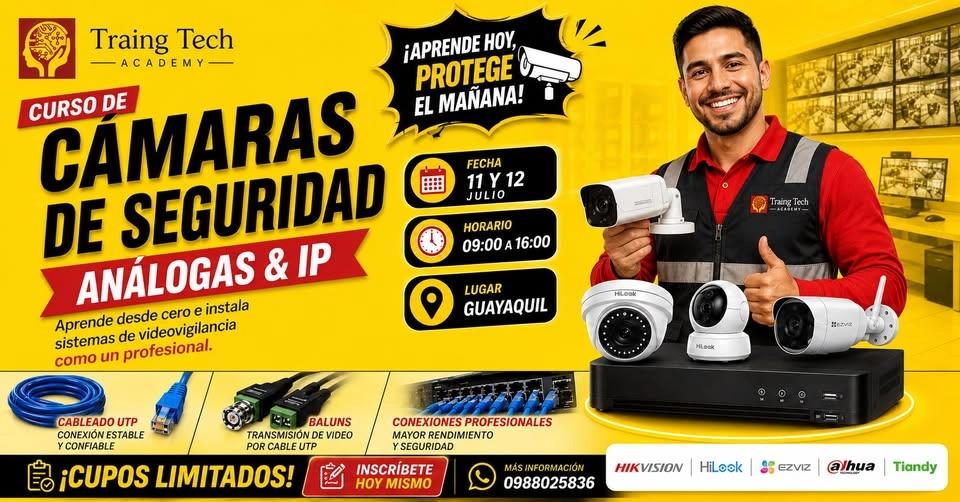 Guayaquil Curso Cámaras de Vigilancia Análogas & IP