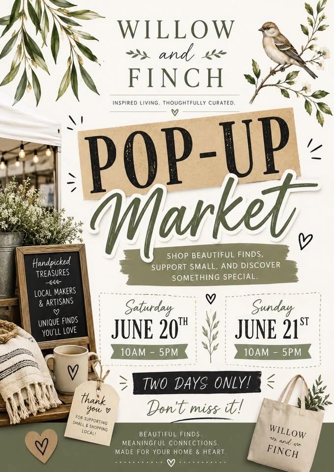 Willow and Finch June Pop-Up Market