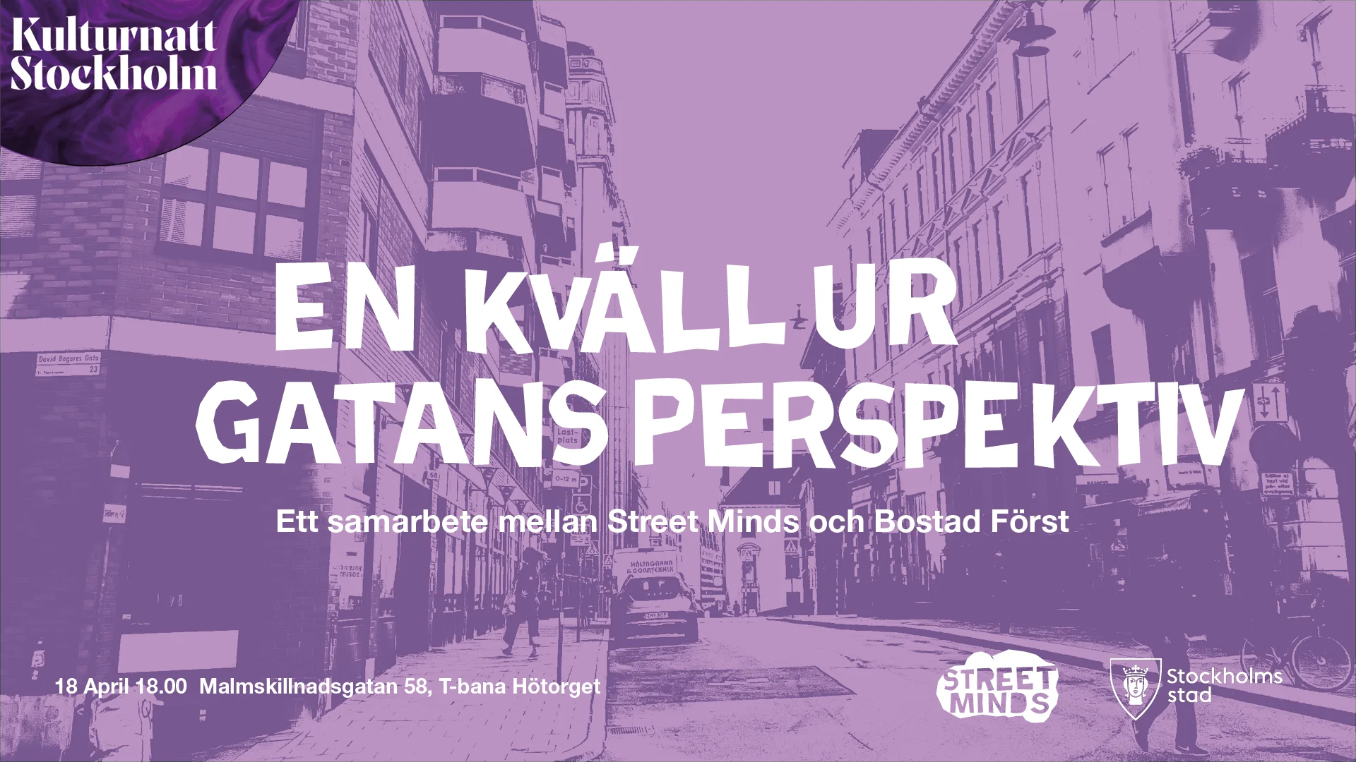 En kväll med Street Minds och Bostad Först Stockholms stad