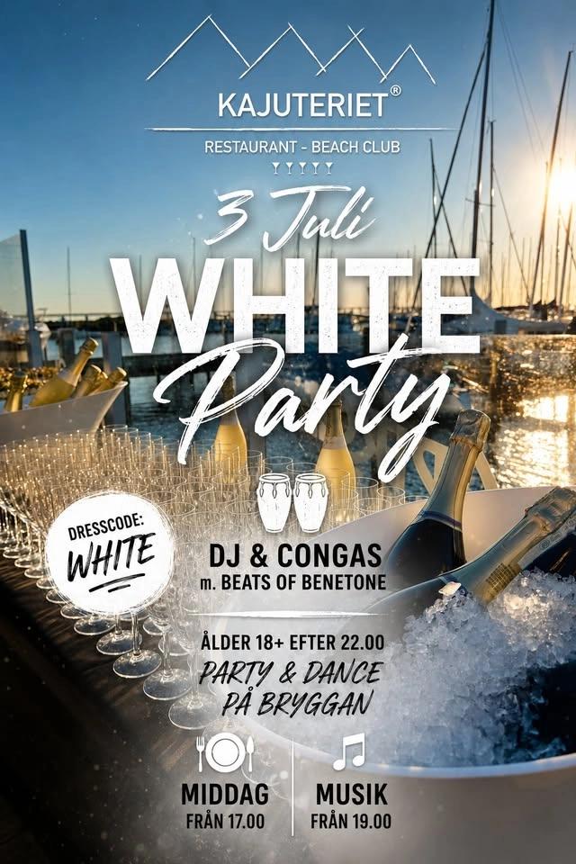 🥂🪩WHITE PARTY på KAJUTERIET🥂🪩