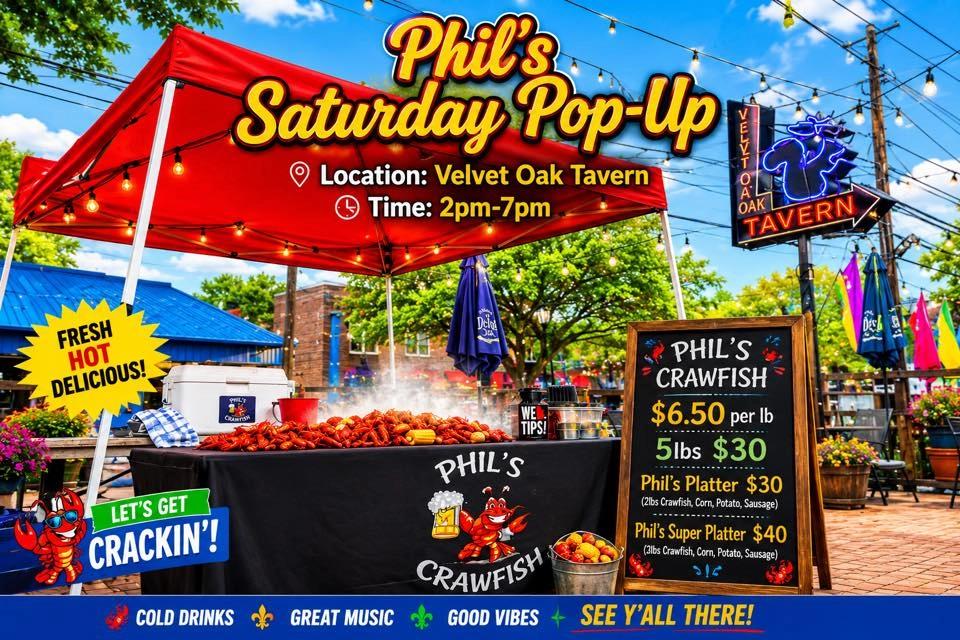 Phil’s Crawfish Saturday Pop-Up