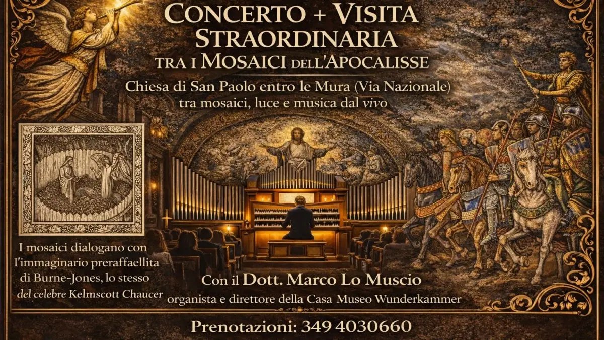 Concerto Privato d'organo + Visita guidata fra i mosaici dell'Apocalisse!