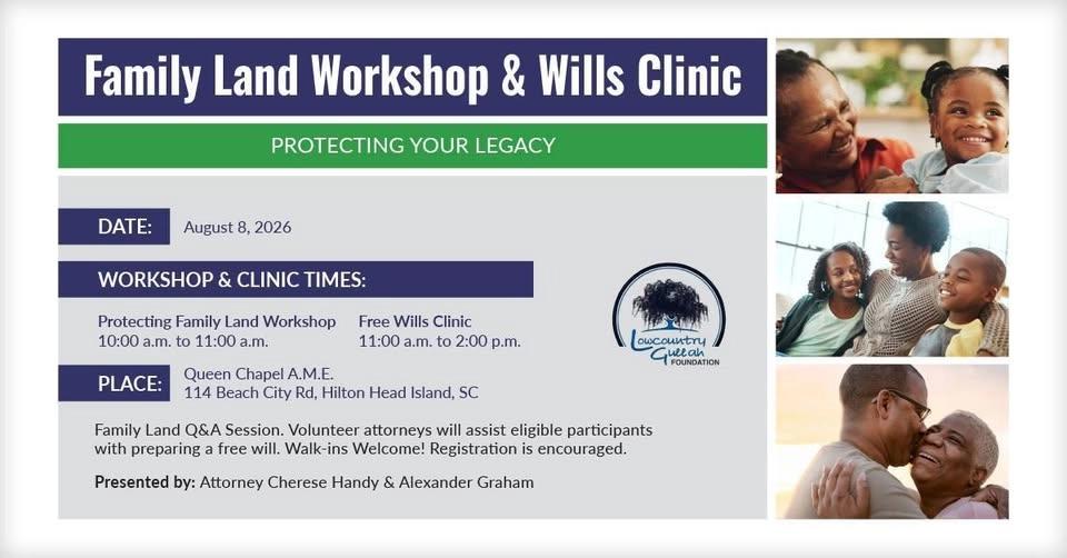 Family Land Workshop & FREE Wills Clinic