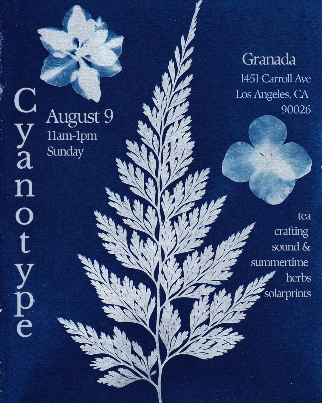 “ Blueprints of Nature”: A Cyanotype Sunprint, Tea Blending & Sound Journey