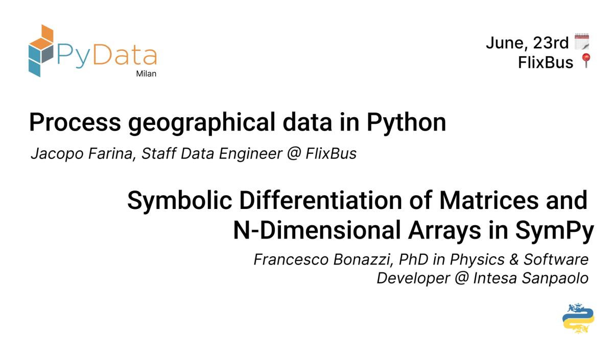 Geographical Data & Symbolic Differentiation with Python