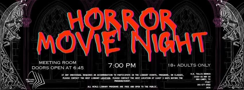 Adult Horror Movie Night