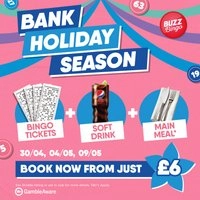 Bank Holiday Season - Buzz Bingo Derby City 30/04