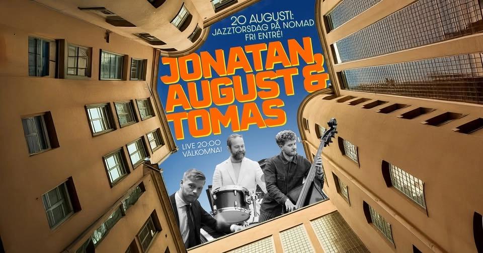 Jazztorsdag med ✨Jonatan, August & Tomas✨ på Nomads innergård!
