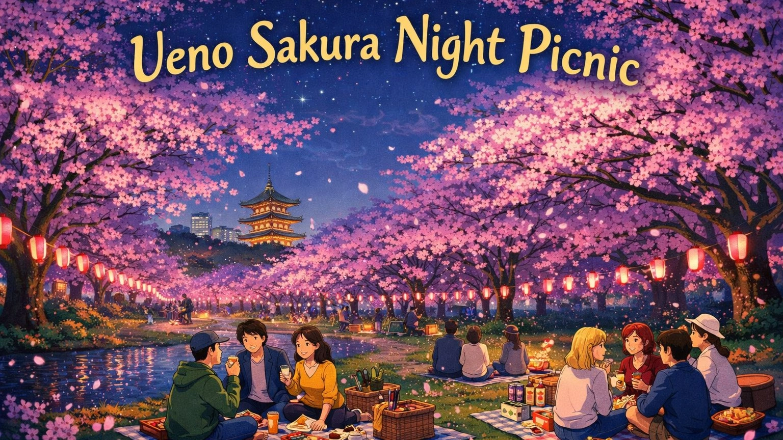 🌸 Tokyo’s #1 Hanami Spot! 🌸 Ueno Sakura Night Picnic
