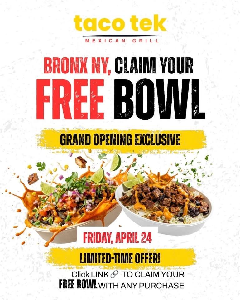 Grand Opening Event (Get a FREE Bowl) 🎉