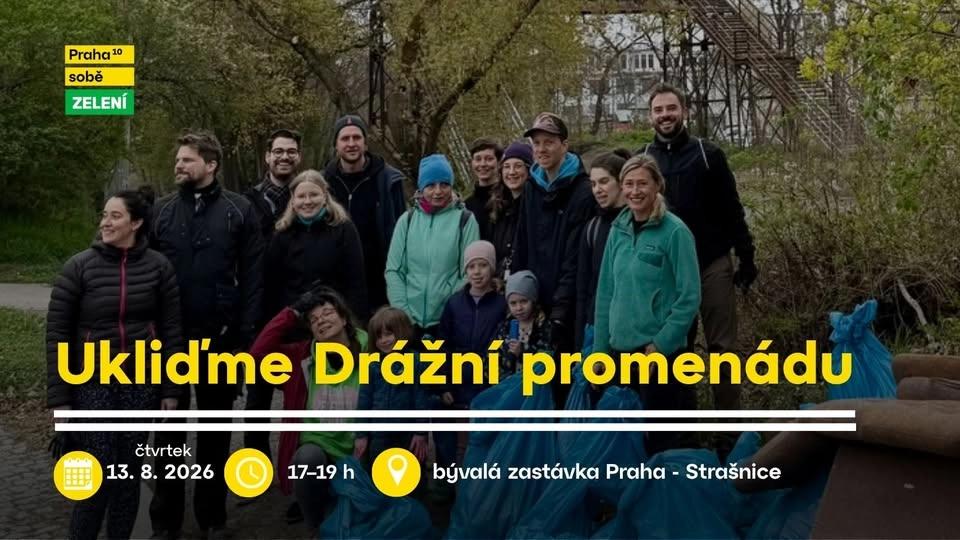 🌿 Ukliďme Drážní promenádu s Prahou 10 sobě & Zelenými