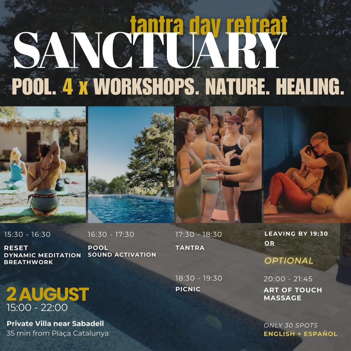 SANCTUARY | Tantra day retreat | POOL. WORKSHOPS. NATURE. FRIENDS.