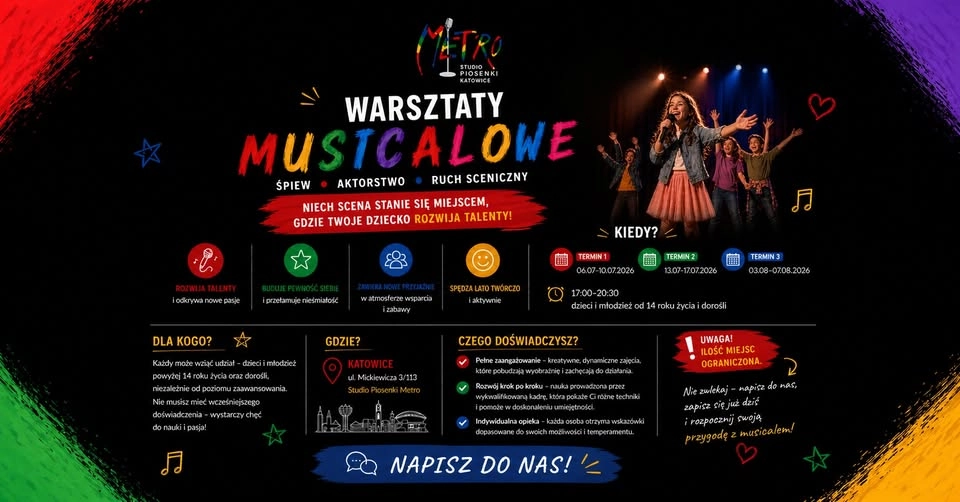 Wakacyjne warsztaty musicalowe - młodzież i dorośli 17+ / I TERMIN