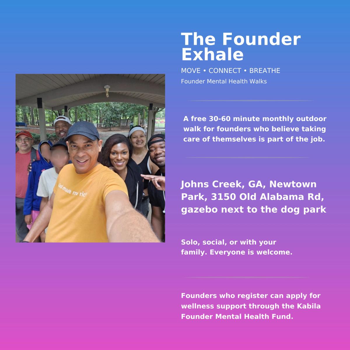 The Founder Exhale: Mental Health Walk - Johns Creek/Alpharetta, GA