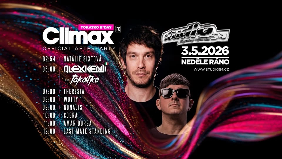 CLIMAX FX: TOKÁTKO 38 B*DAY // Official Afterparty @ Studio 54