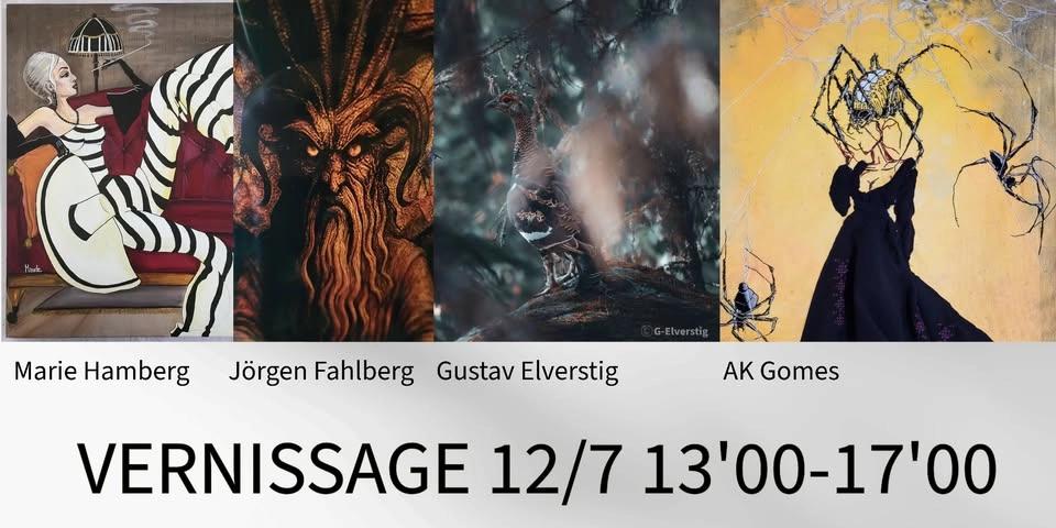 Vernissage Marie Hamberg, Jörgen Fahlberg, Gustav Elverstig & AK Gomes