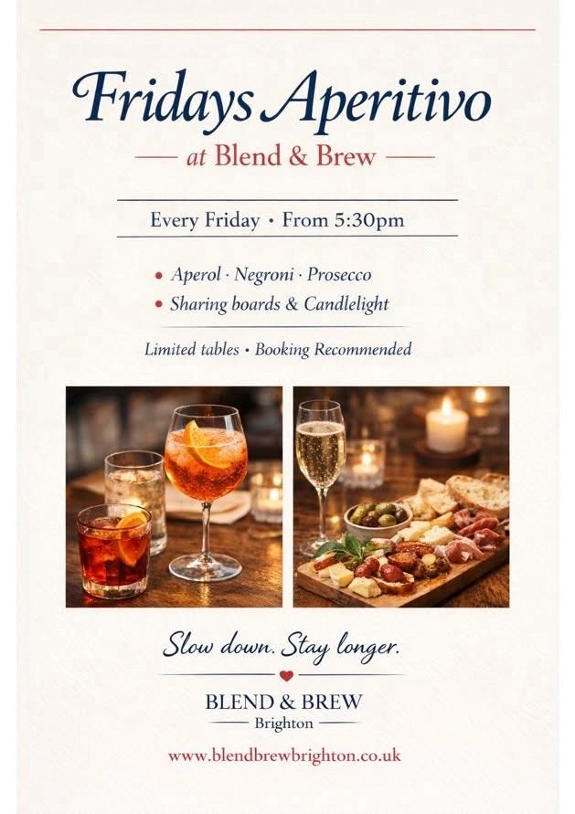 Fridays Aperitivo at Blend & Brew