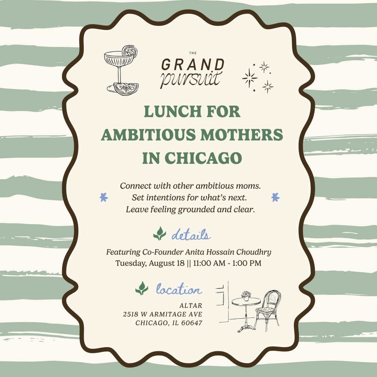 A Seat at the Table: A Lunch for Ambitious Moms in Chicago