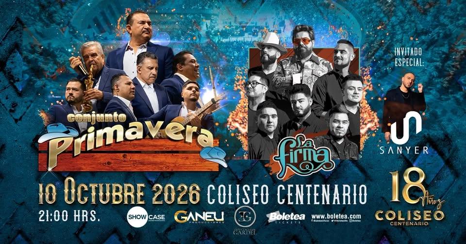 Conjunto Primavera y La Firma en Coliseo Centenario