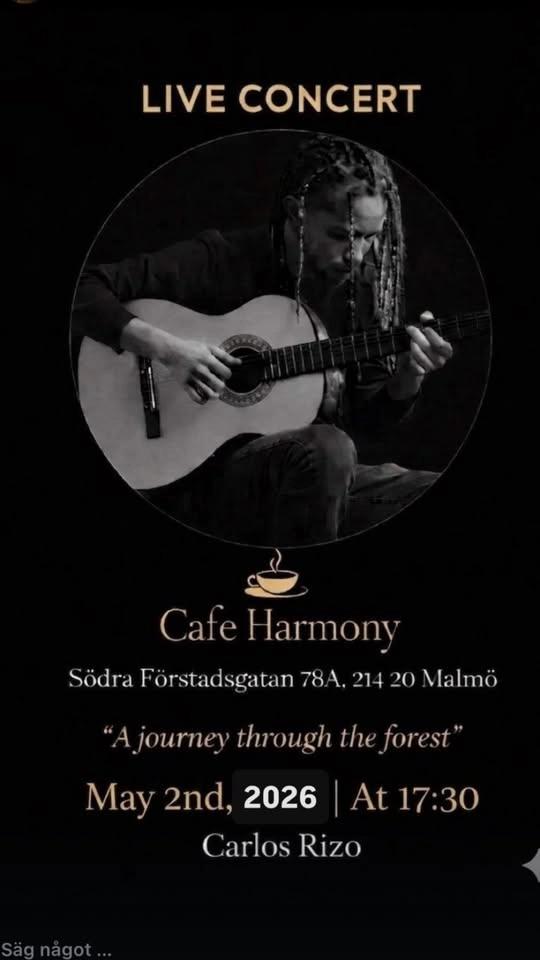 Live spelning på Café Harmony Carlos Rizo