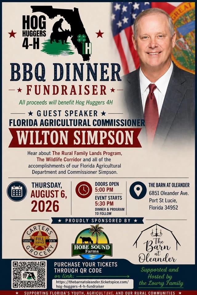 Hog Huggers 4H Fundraiser/ Ag. Commissioner Wilton Simpson