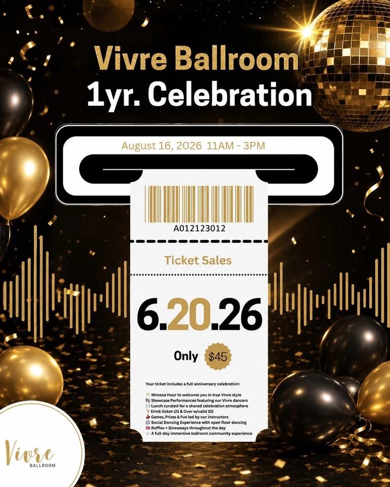 Vivre Ballroom 1yr Celebration