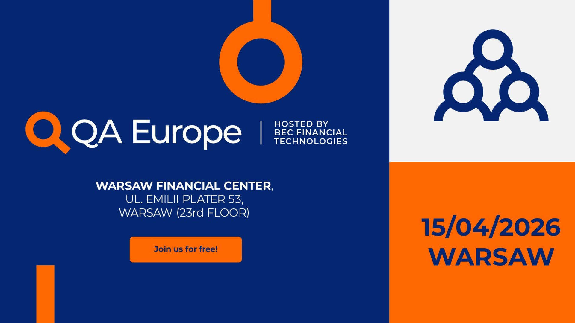 Conference QA Europe 2026 - 15.04.2026 in Warsaw đĄ