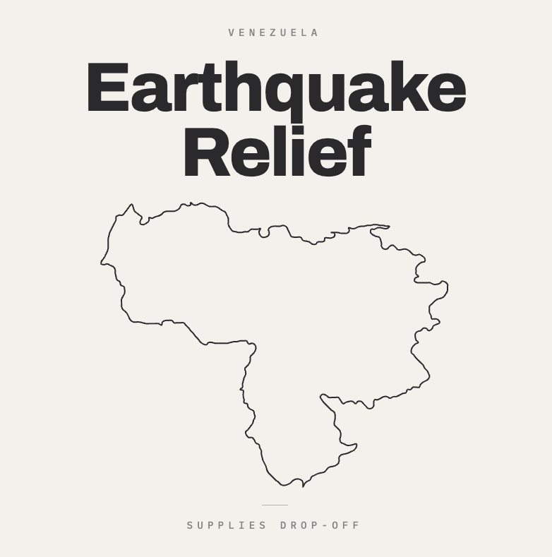 Supplies for Venezuela: Earthquake Relief Drop-Off